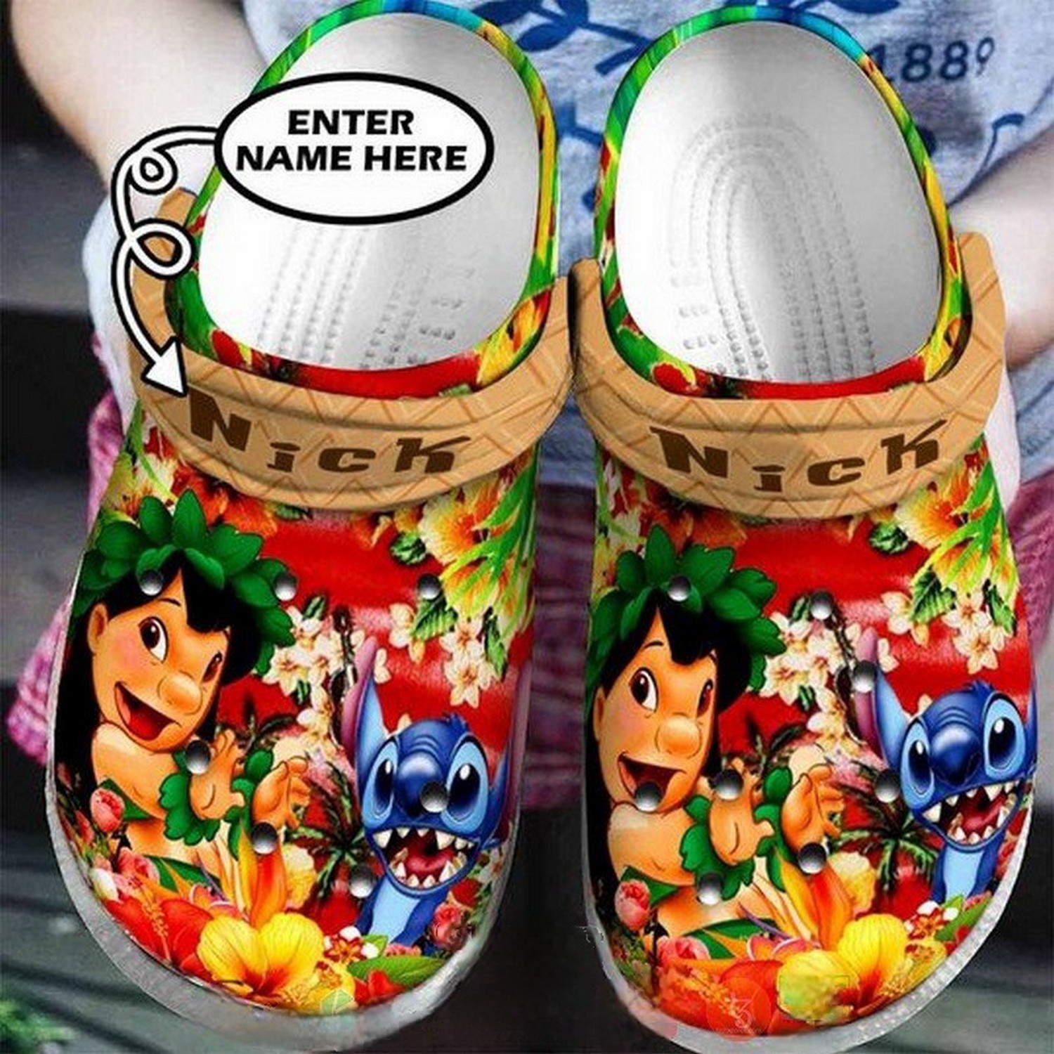 Lilo And Stitch Cartoon Crocs Crocband Clogs Shoes Comfortable For Men Women and Kids