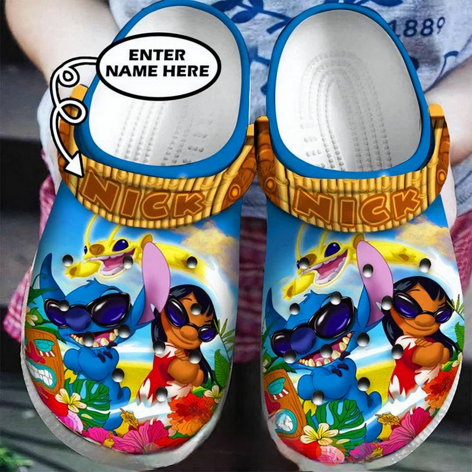 Lilo And Stitch Cartoon Crocs Crocband Clogs Shoes Comfortable For Men Women and Kids