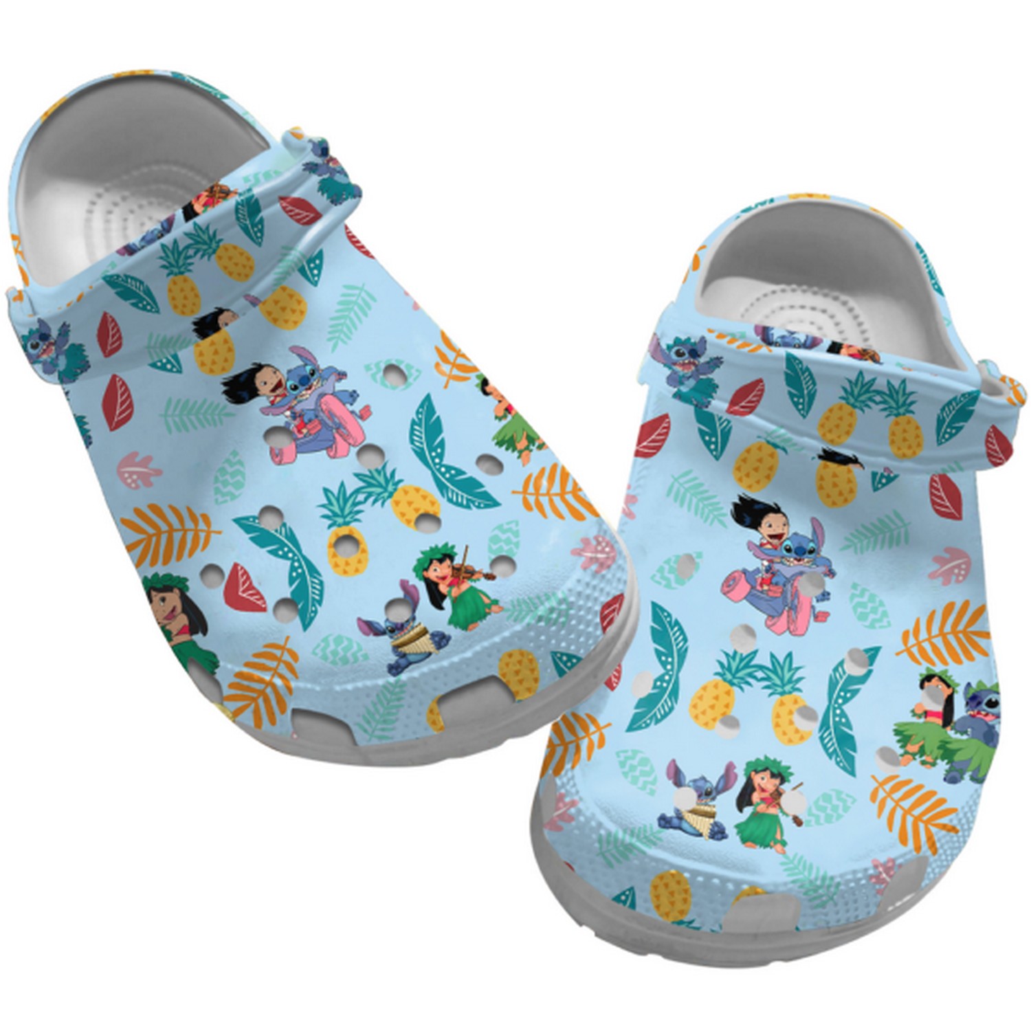 Lilo And Stitch Cartoon Crocs Crocband Clogs Shoes Comfortable For Men Women and Kids