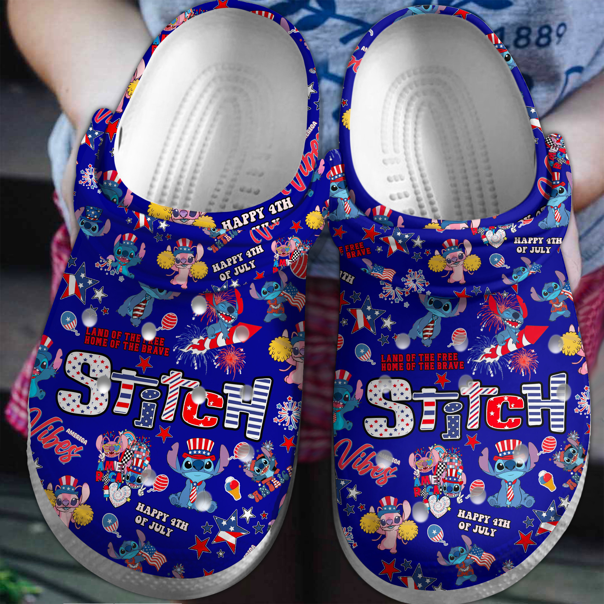 Lilo And Stitch Cartoon Crocs Crocband Clogs Shoes Comfortable For Men Women and Kids