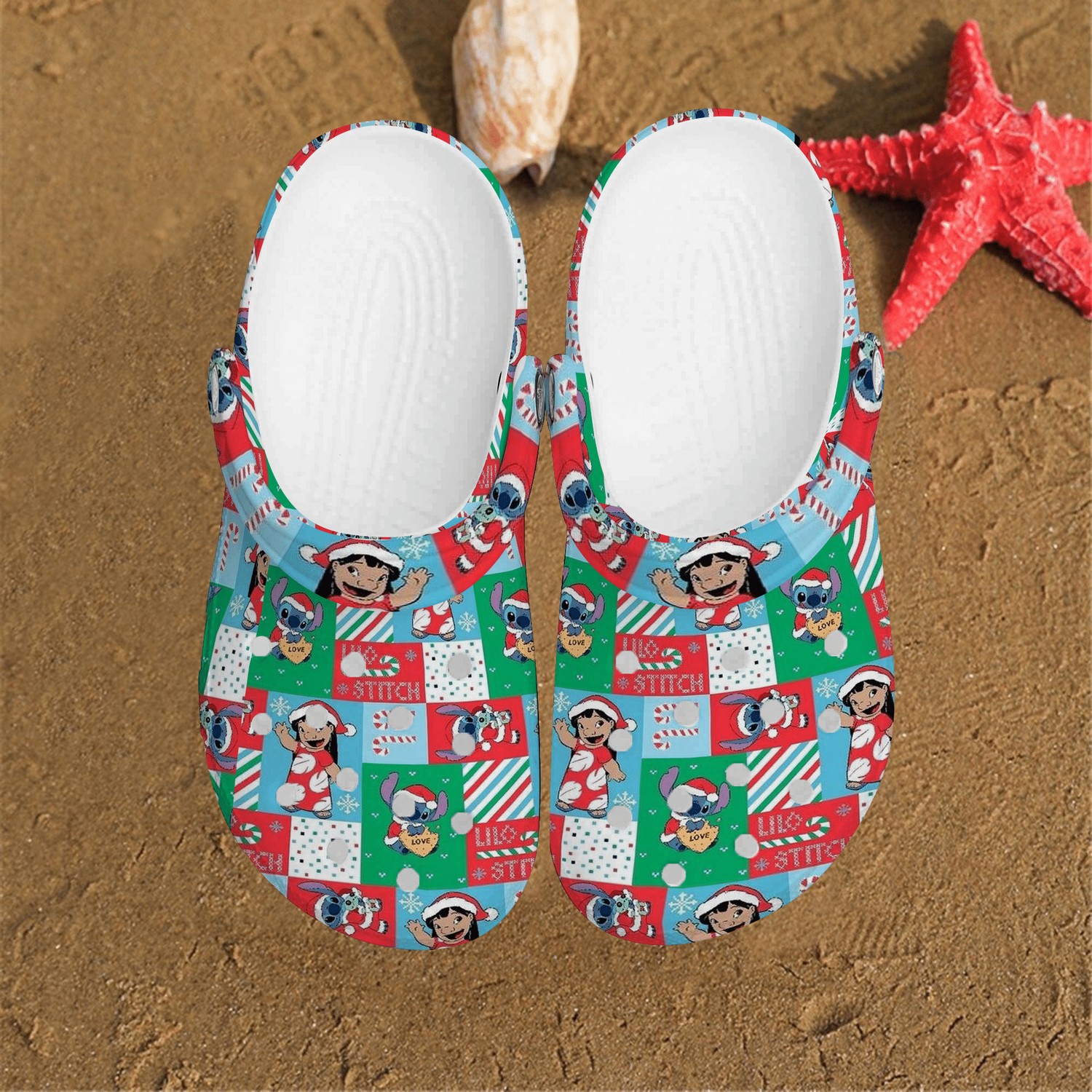 Lilo And Stitch Cartoon Crocs Crocband Clogs Shoes Comfortable For Men Women and Kids