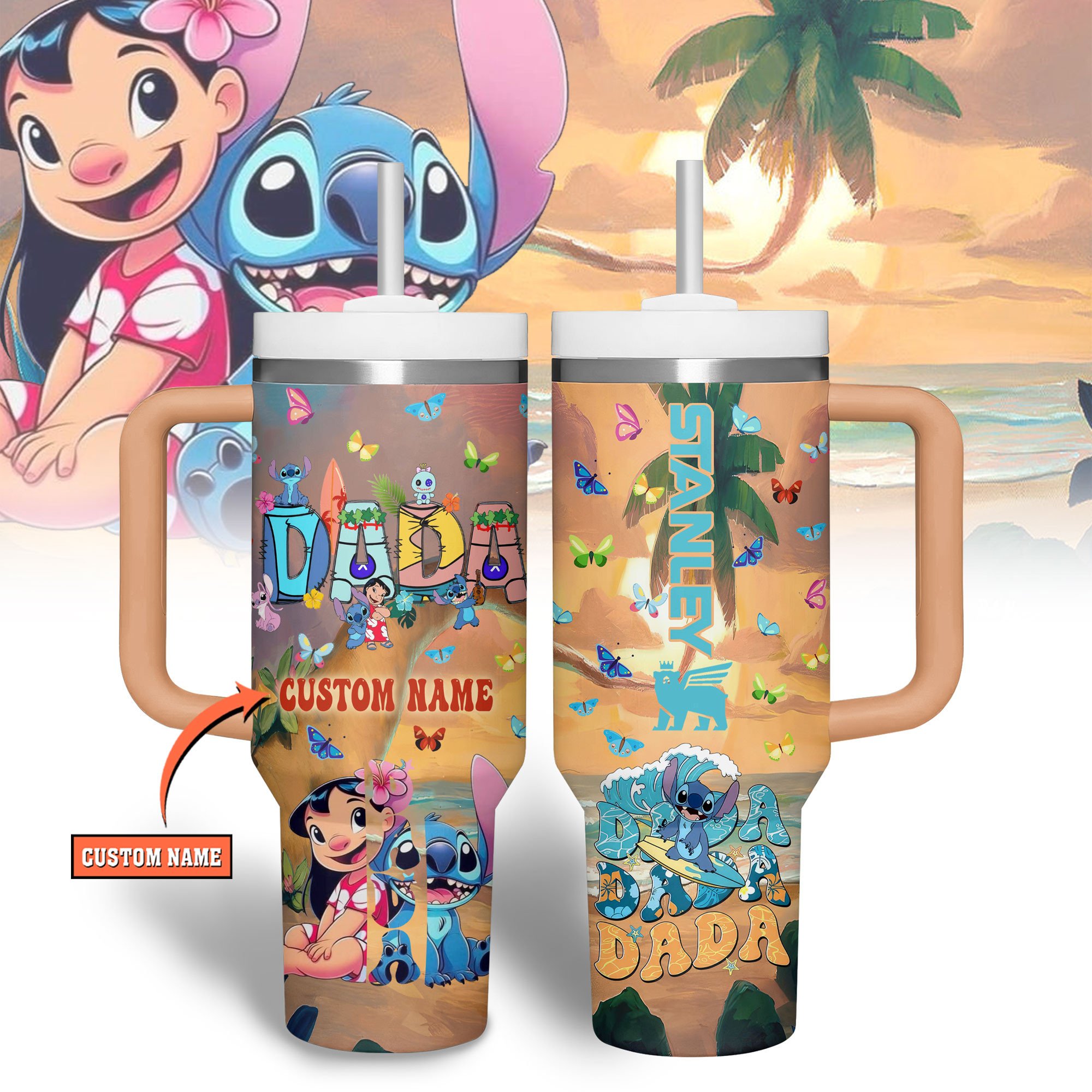 Lilo And Stitch Cartoon Custom Stanley Cup 40 oz 30 oz Tumbler With HandleTVC2301244