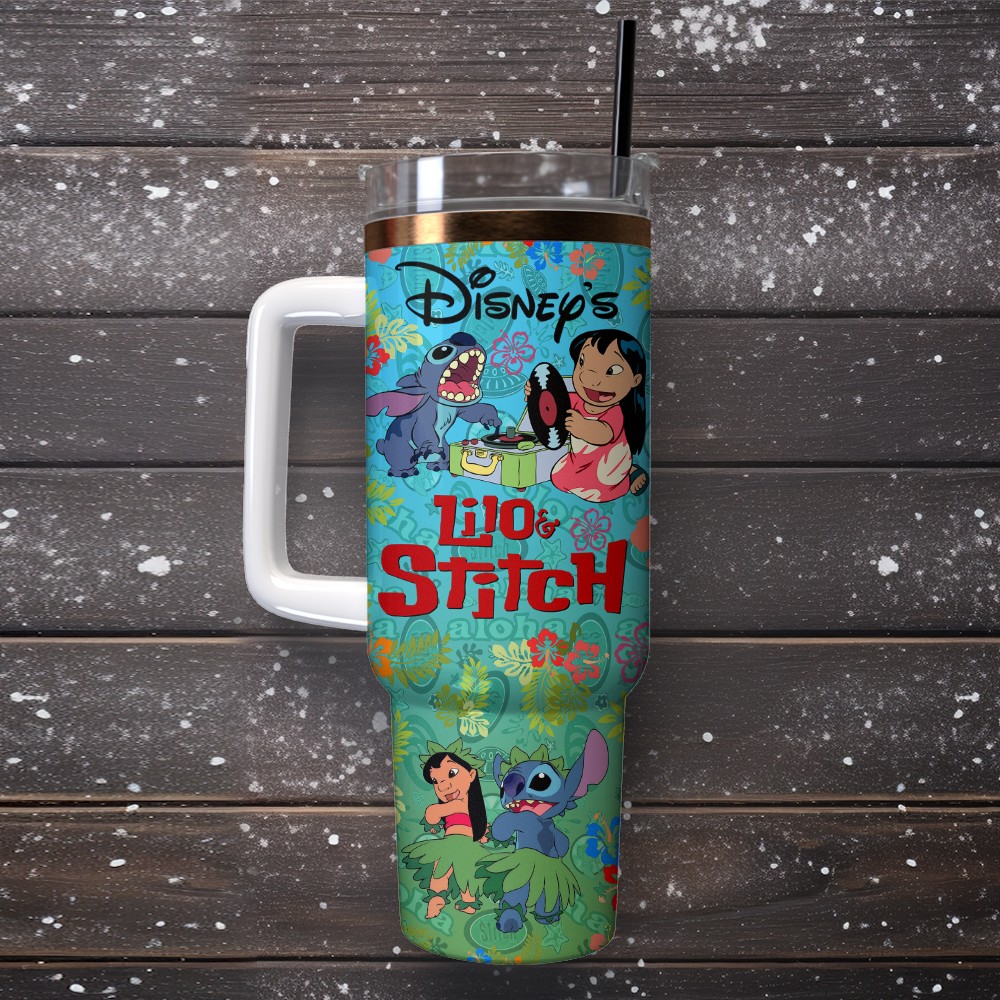 Lilo And Stitch Custom Stanley Cup 40 oz 30 oz Tumbler With HandleTVC2301127 - Image 4