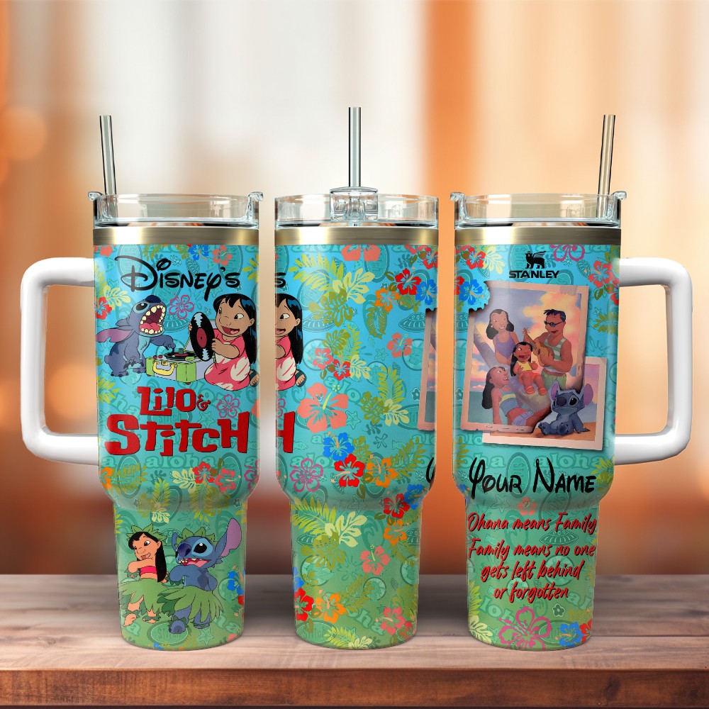 Lilo And Stitch Custom Stanley Cup 40 oz 30 oz Tumbler With HandleTVC2301127 - Image 2