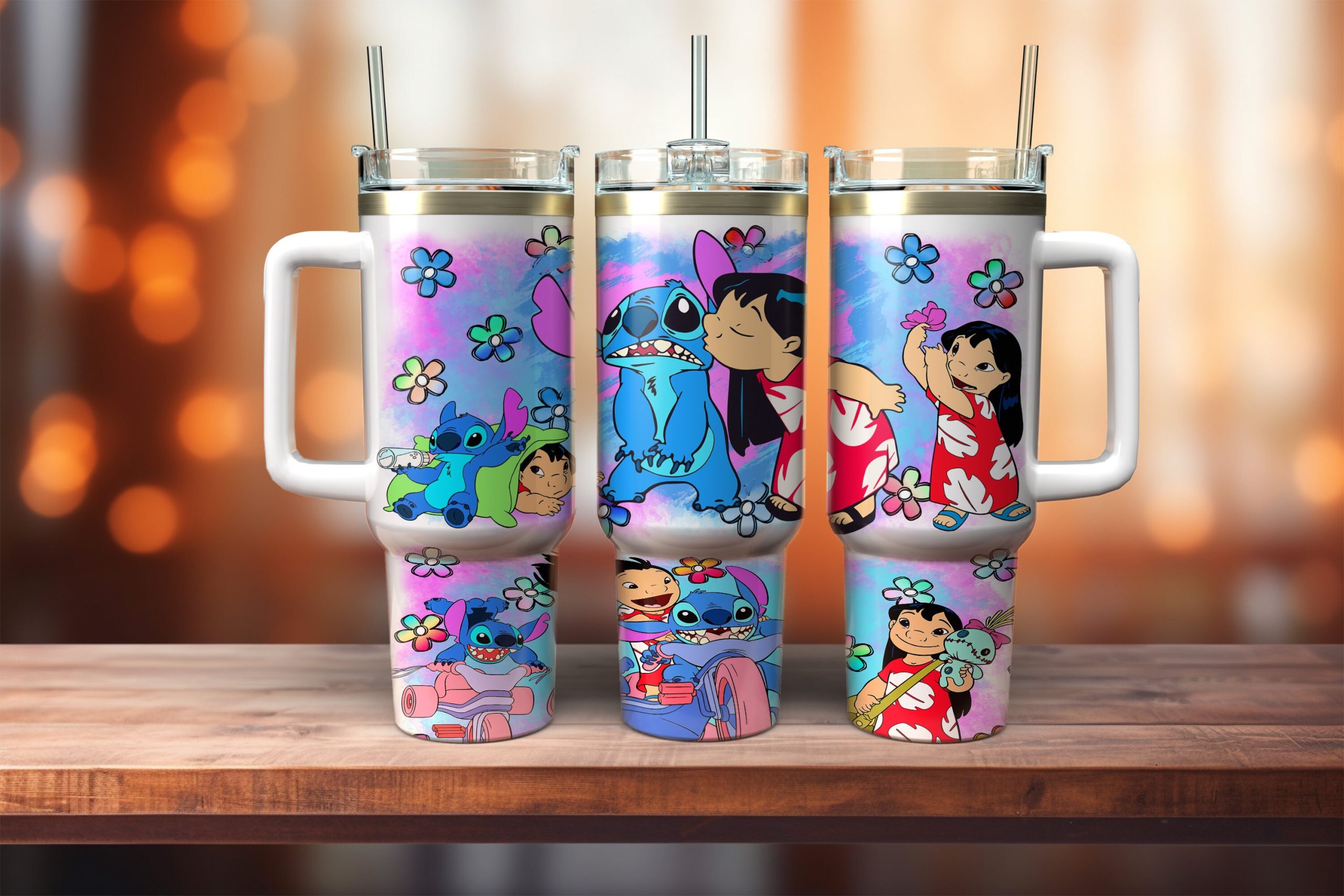 Lilo And Stitch Disney Cartoon Custom Stanley Cup 40 oz 30 oz Tumbler With HandleTVC2301877