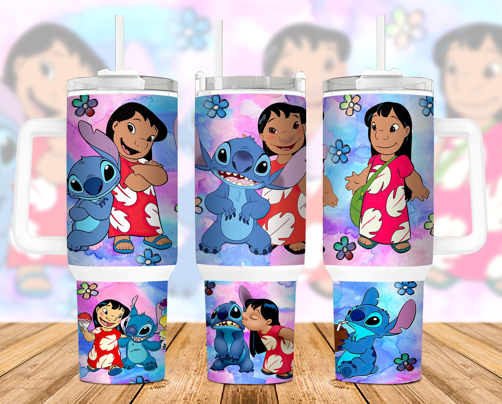 Lilo And Stitch Disney Cartoon Custom Stanley Cup 40 oz 30 oz Tumbler With HandleTVC2301887