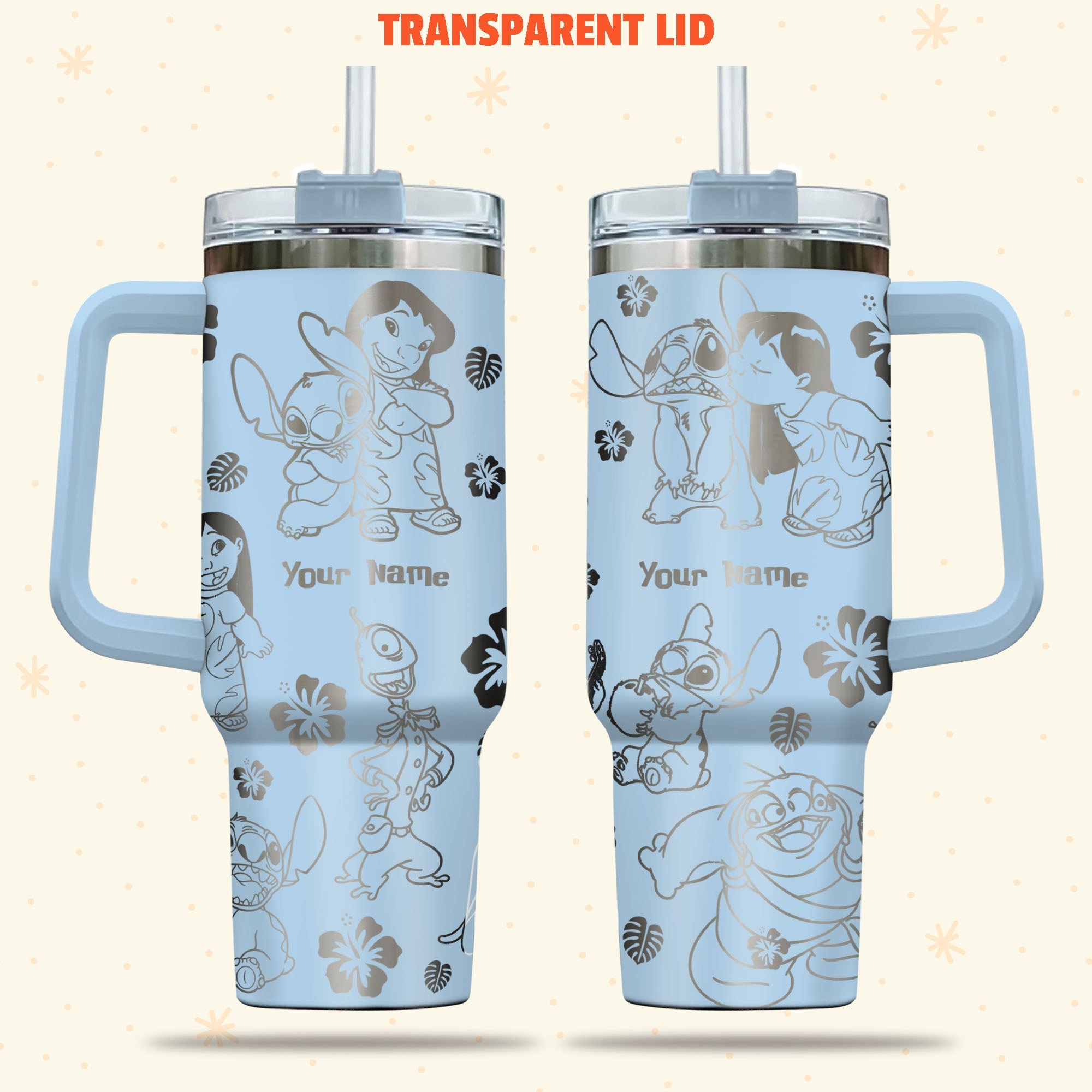 Lilo And Stitch Disney Cartoon Custom Stanley Cup 40 oz 30 oz Tumbler With HandleTVC2301975