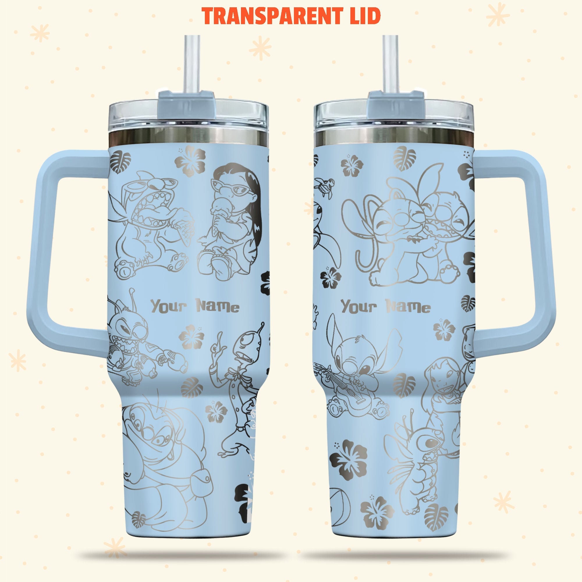 Lilo And Stitch Disney Cartoon Custom Stanley Cup 40 oz 30 oz Tumbler With HandleTVC2301975