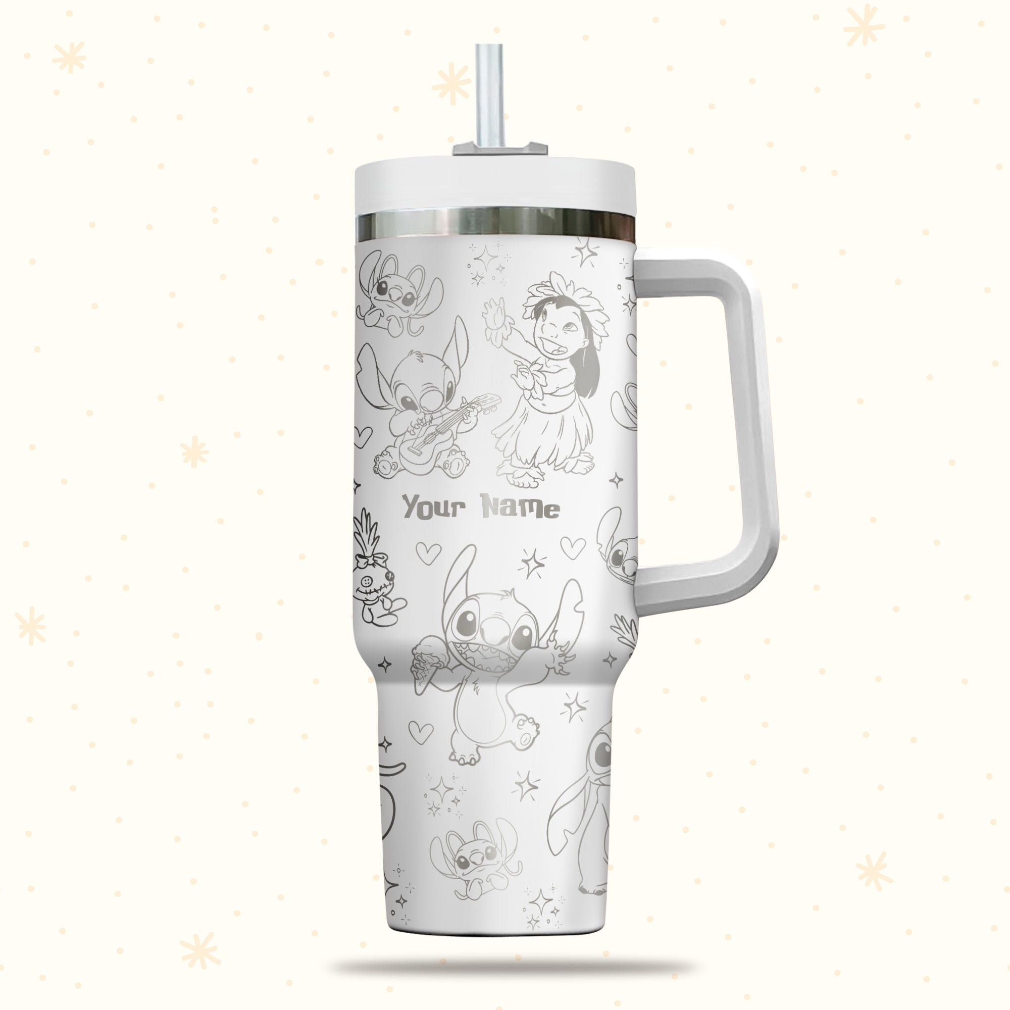 Lilo And Stitch Disney Cartoon Custom Stanley Cup 40 oz 30 oz Tumbler With HandleTVC2301982 - Image 2