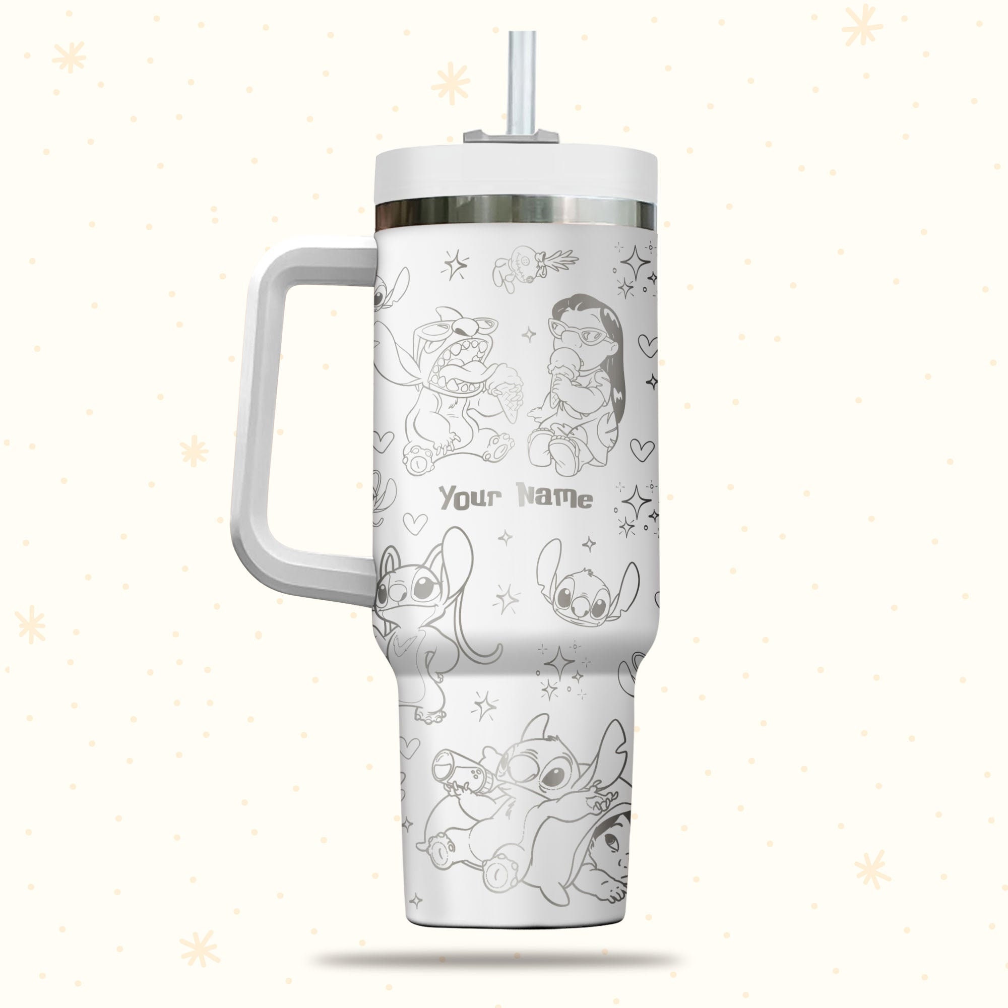 Lilo And Stitch Disney Cartoon Custom Stanley Cup 40 oz 30 oz Tumbler With HandleTVC2301982