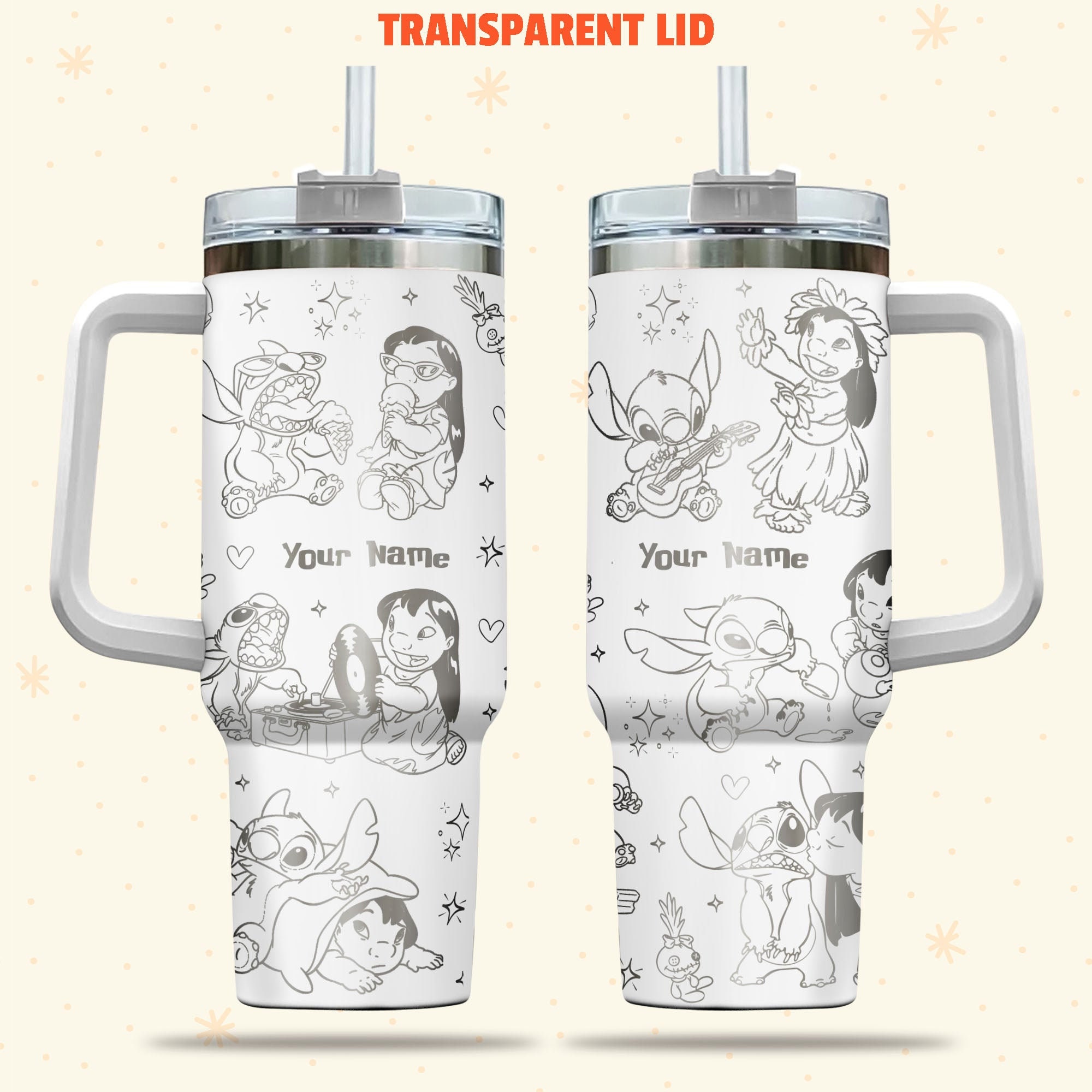 Lilo And Stitch Disney Cartoon Custom Stanley Cup 40 oz 30 oz Tumbler With HandleTVC2301982