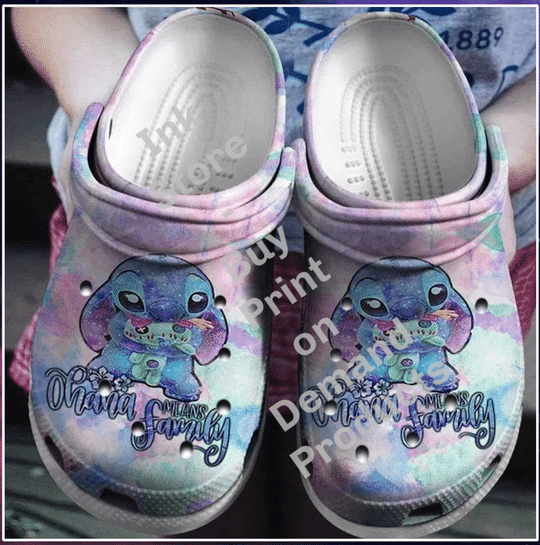Lilo And Stitch Ohana Cartoon Crocs Crocband Shoes Clogs Custom Name For Men Women And Kids