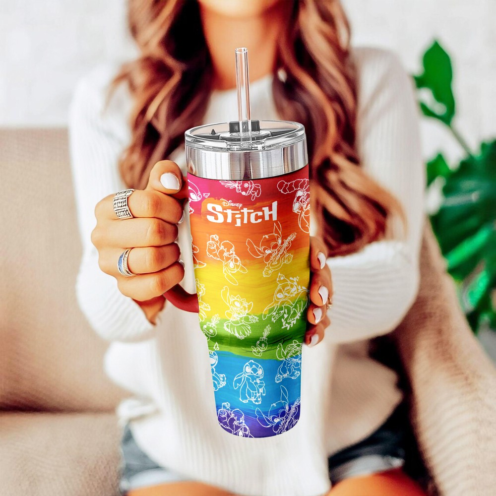 Lilo And Stitch x Pride Month Custom Stanley Cup 40 oz 30 oz Tumbler With HandleTVC2301129 - Image 3