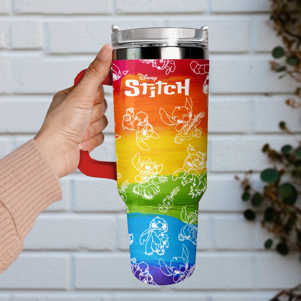 Lilo And Stitch x Pride Month Custom Stanley Cup 40 oz 30 oz Tumbler With HandleTVC2301129 - Image 4