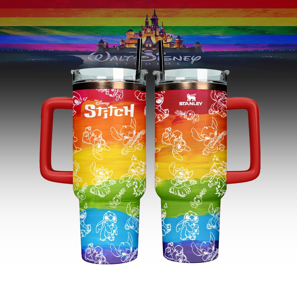 Lilo And Stitch x Pride Month Custom Stanley Cup 40 oz 30 oz Tumbler With HandleTVC2301129