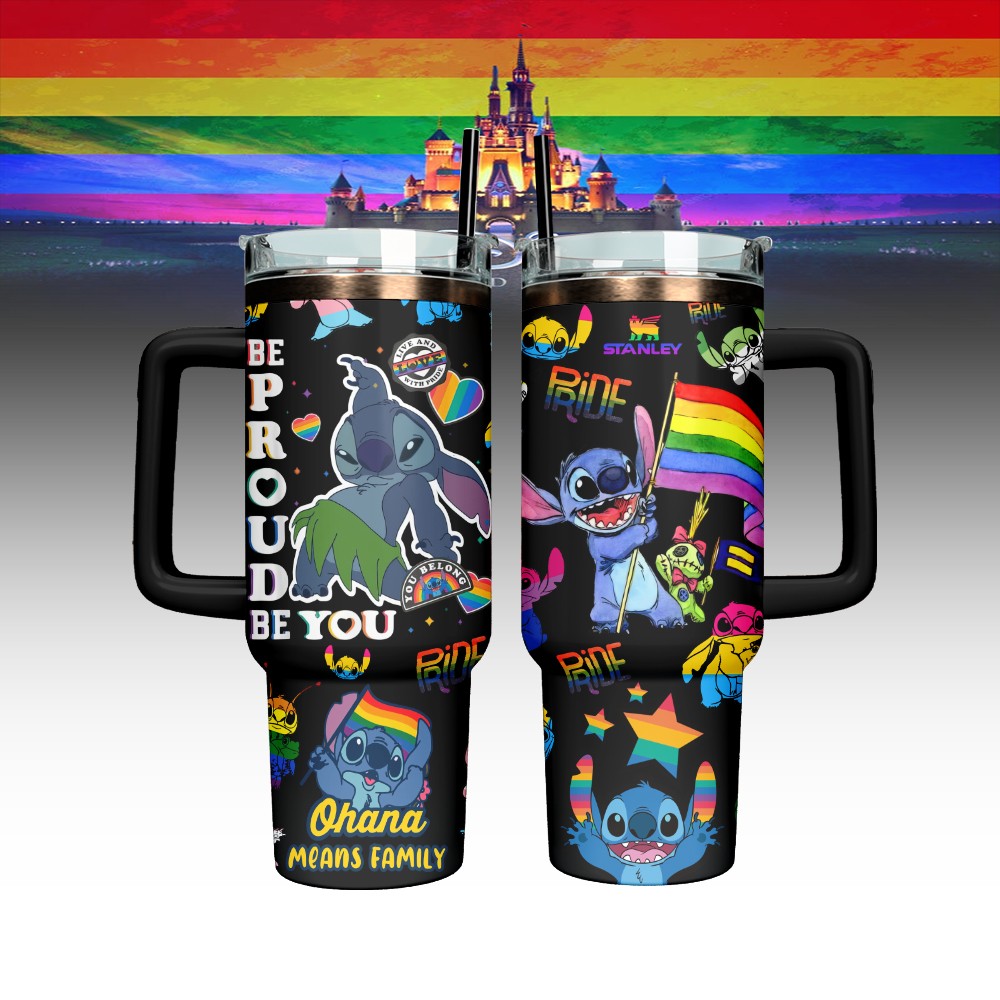 Lilo And Stitch x Pride Month Custom Stanley Cup 40 oz 30 oz Tumbler With HandleTVC2301130