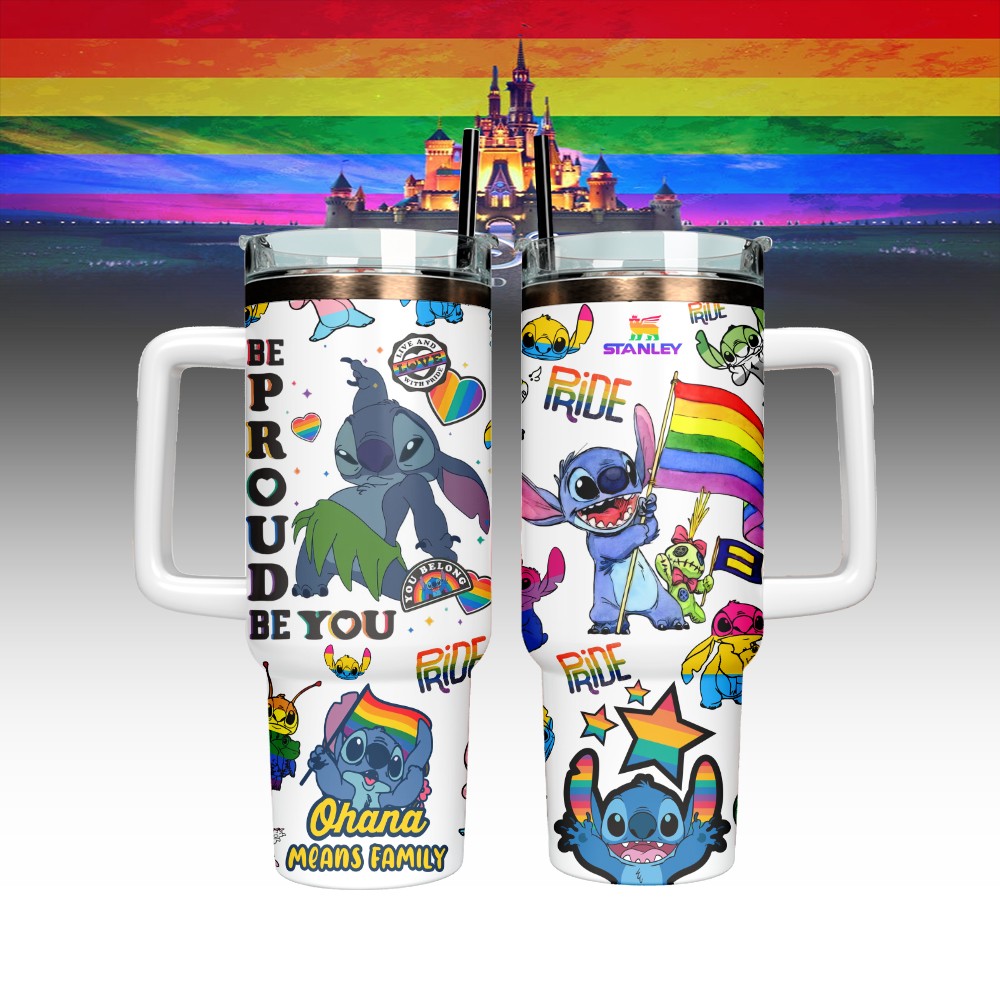 Lilo And Stitch x Pride Month Custom Stanley Cup 40 oz 30 oz Tumbler With HandleTVC2301130