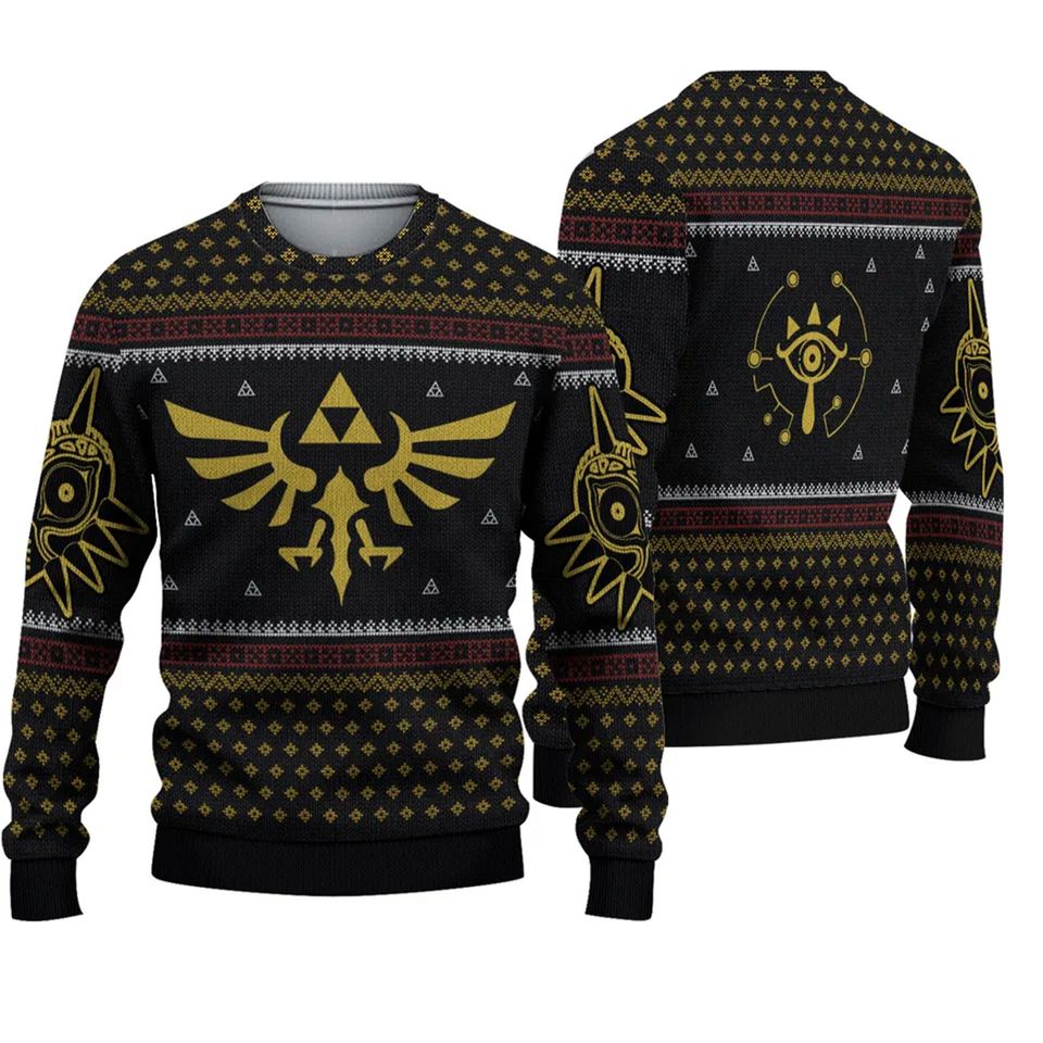 Limited Christmas Legend Of Zelda 3D Ugly Xmas Sweater, Legend Of Zelda Ugly Sweater