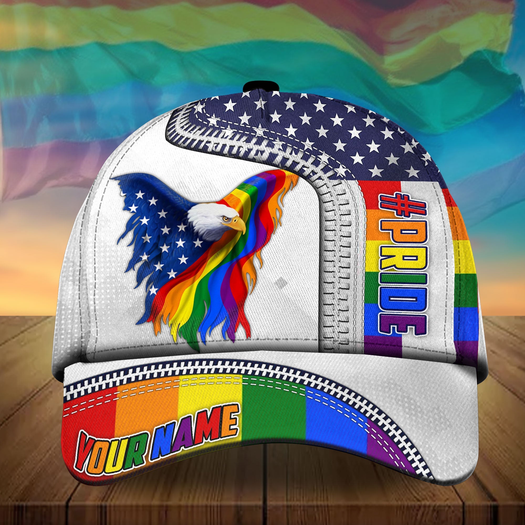 Limited Edition American Pride, LGBT Pride US Eagle Hats Personalized Trucker Hats Custom Hats Gifts For Men & Women