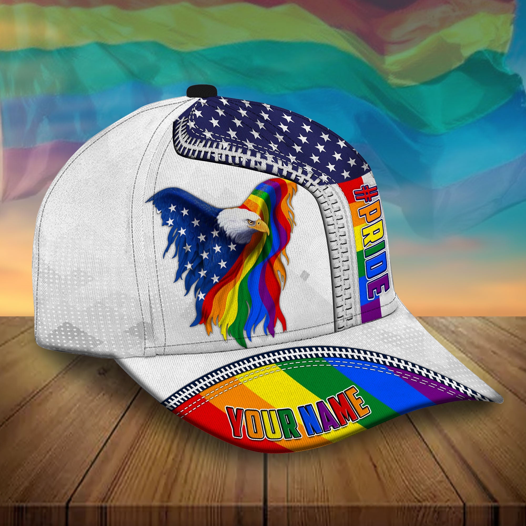 Limited Edition American Pride, LGBT Pride US Eagle Hats Personalized Trucker Hats Custom Hats Gifts For Men & Women
