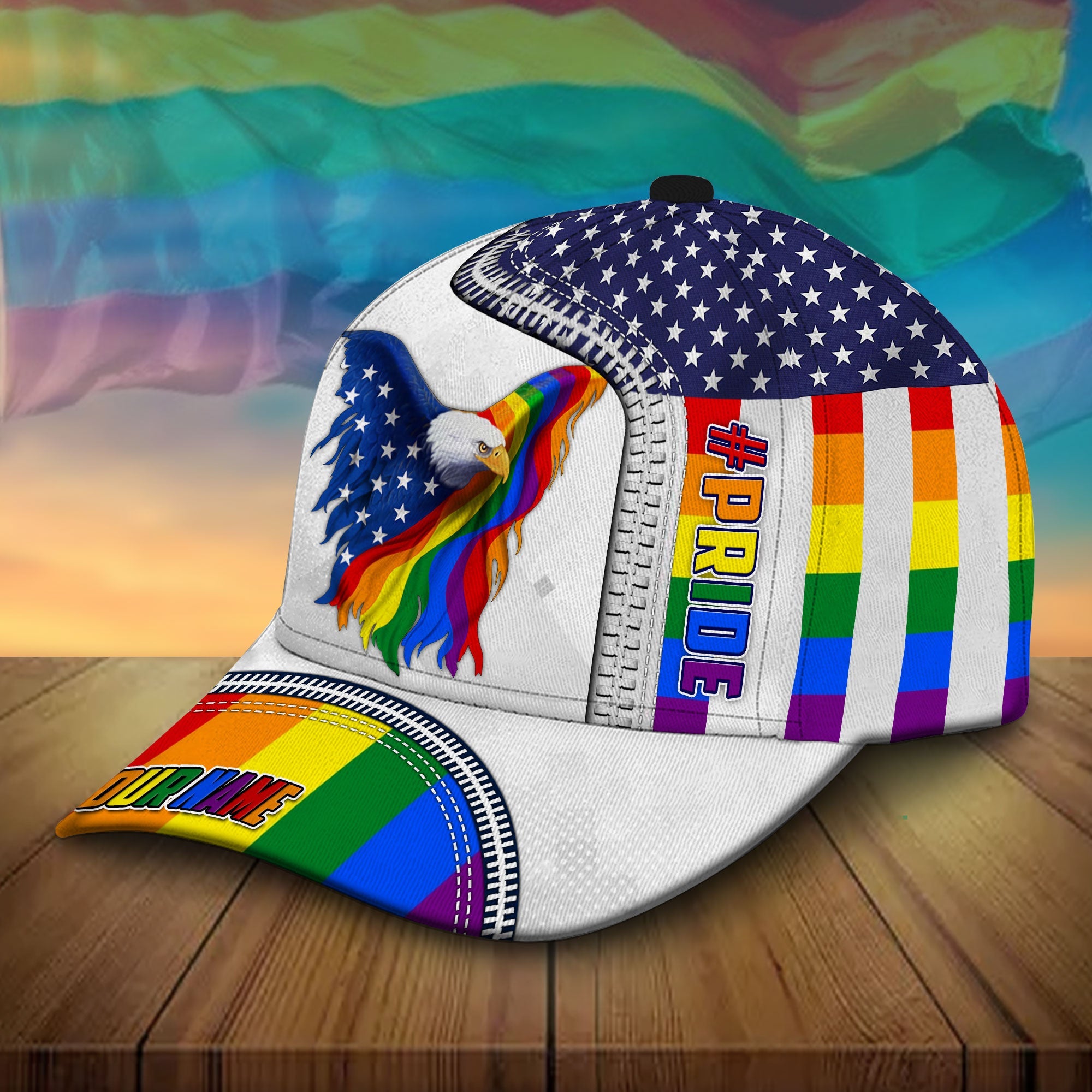 Limited Edition American Pride, LGBT Pride US Eagle Hats Personalized Trucker Hats Custom Hats Gifts For Men & Women