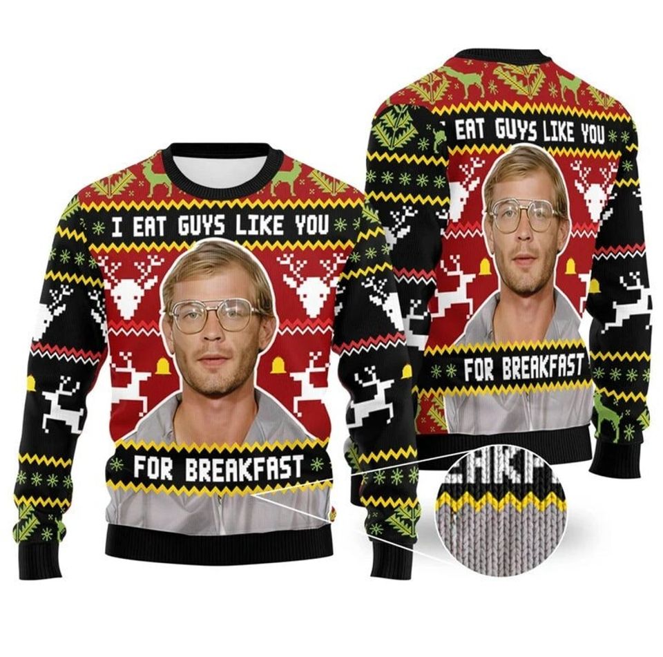 Limited I Eat Guys Like You For Breakfast Ugly Christmas Sweater