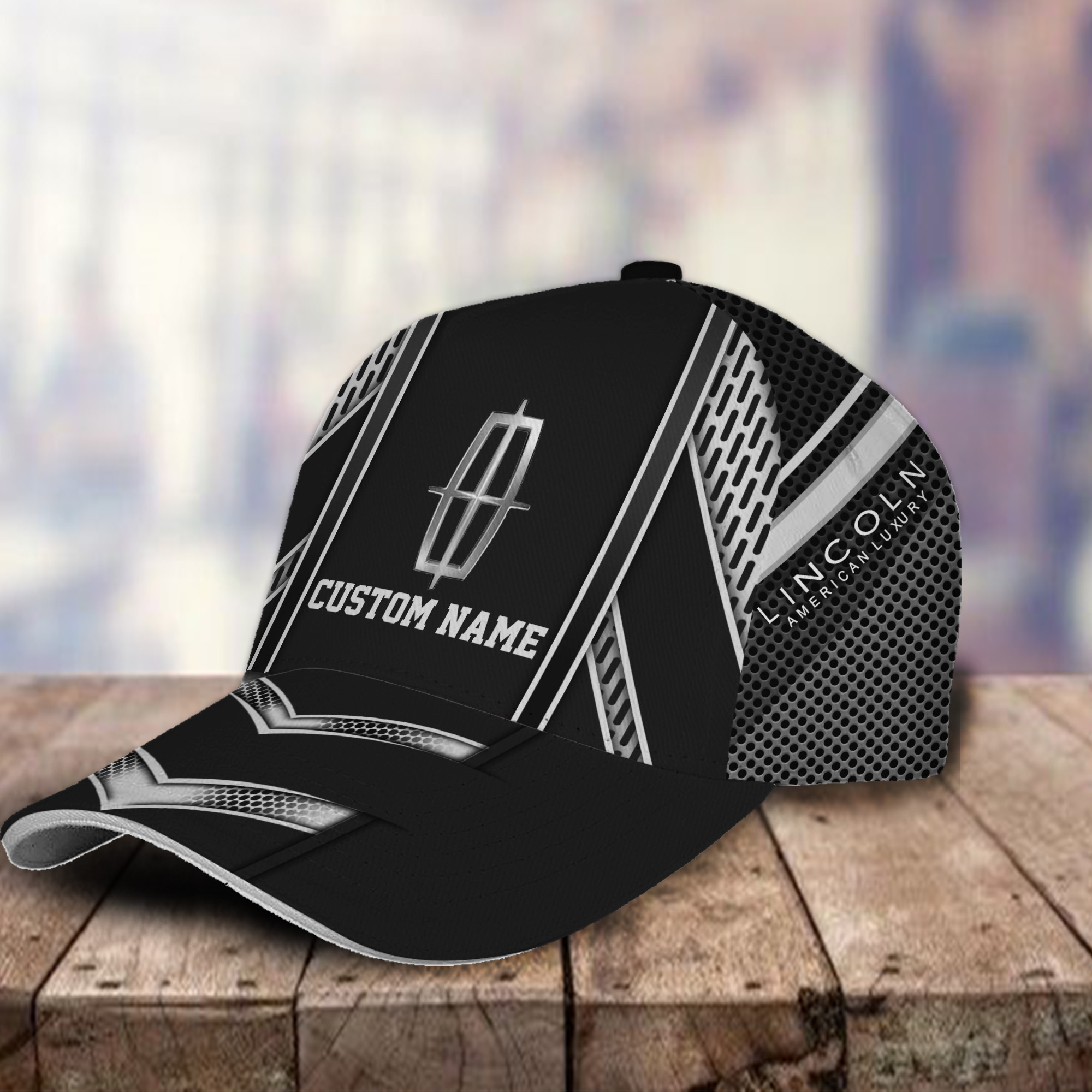Lincoln 3D Classic Cap Hat Personalized Name For Men Women Trucker Hats Custom Hats Gifts For Men & Women