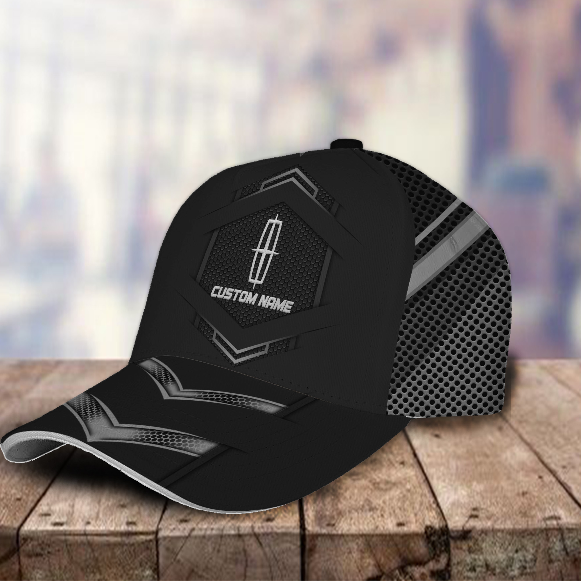 Lincoln 3D Classic Cap Logo Personalized Name Trucker Hats Custom Hats Gifts For Men & Women