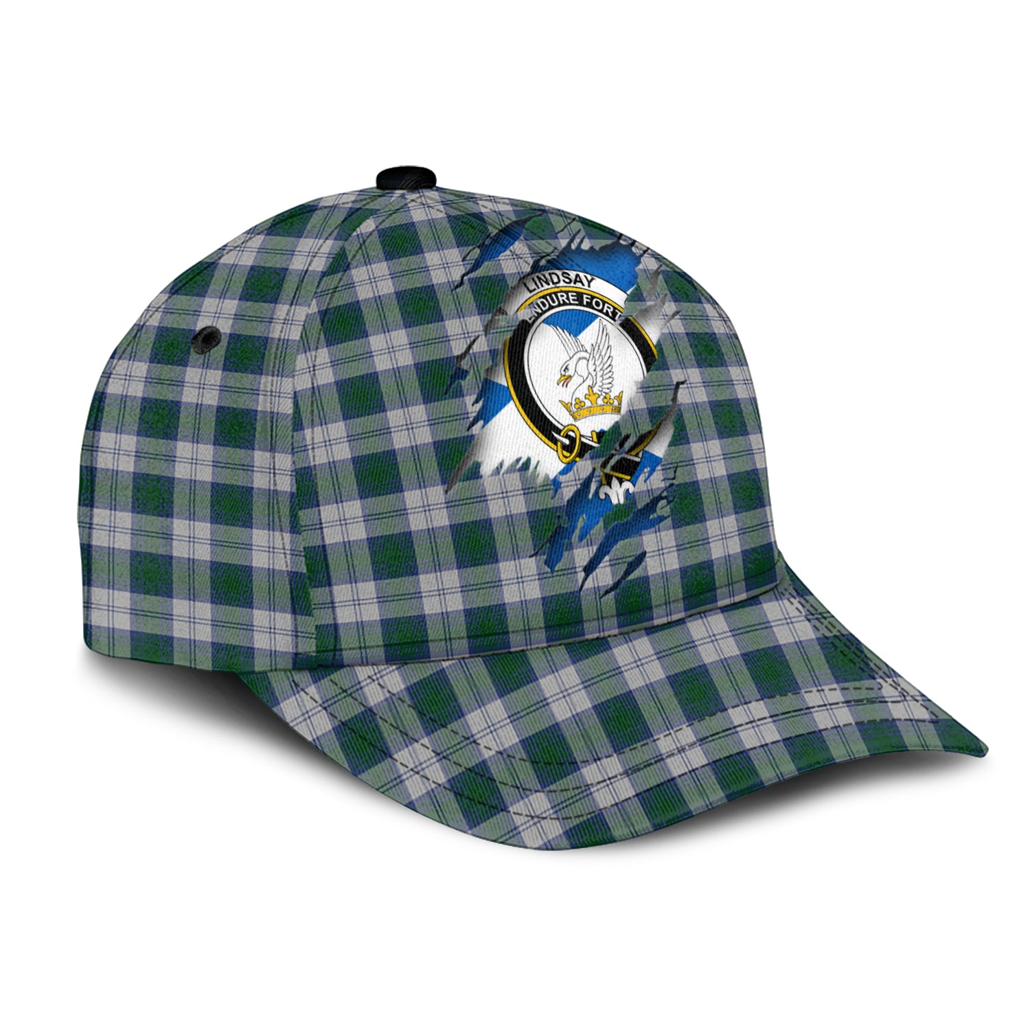 Lindsay Dress Tartan Plaid Cap, Family Crest In Me Style Tartan Baseball Cap TS23 Trucker Hats Custom Hats Gifts For Men & Women