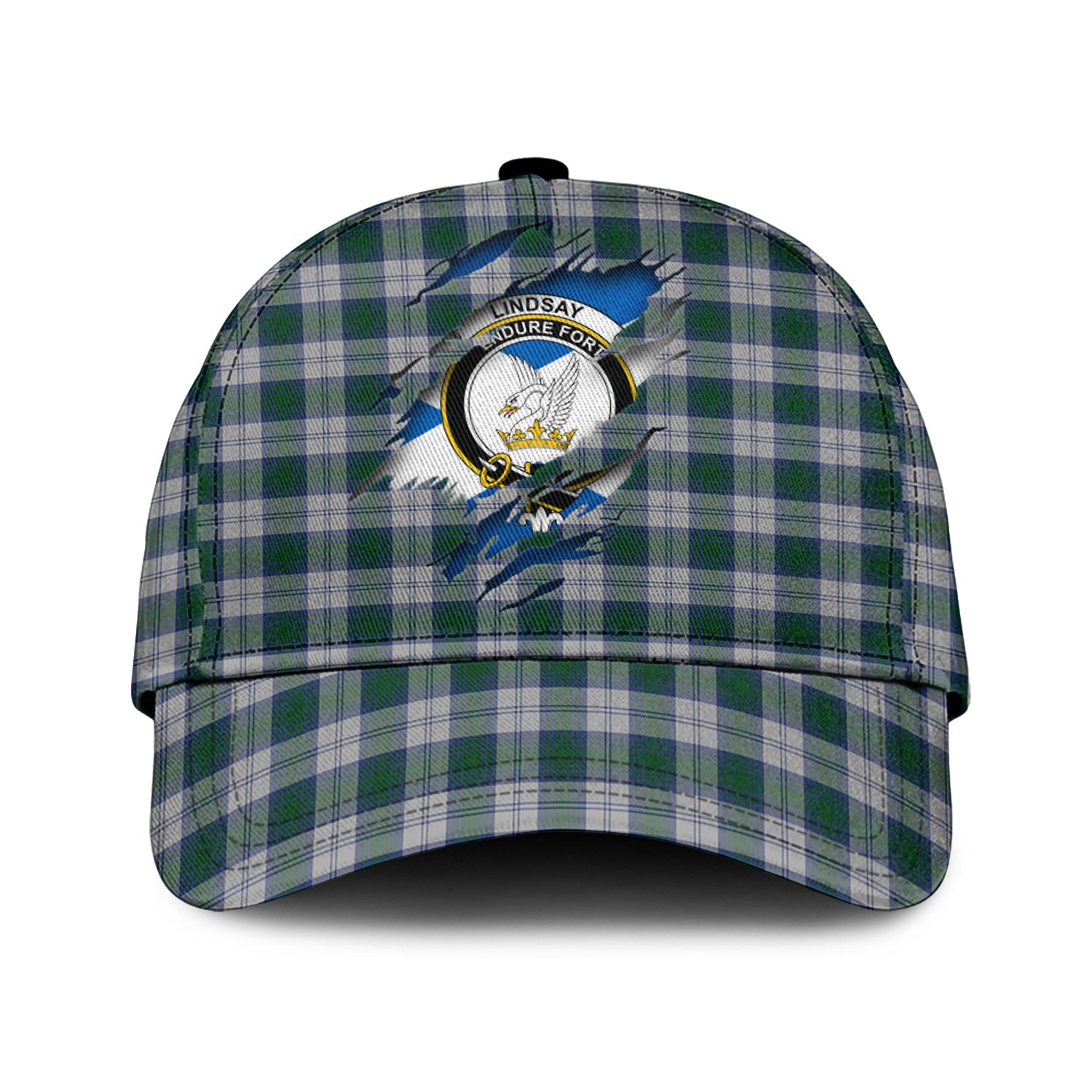 Lindsay Dress Tartan Plaid Cap, Family Crest In Me Style Tartan Baseball Cap TS23 Trucker Hats Custom Hats Gifts For Men & Women
