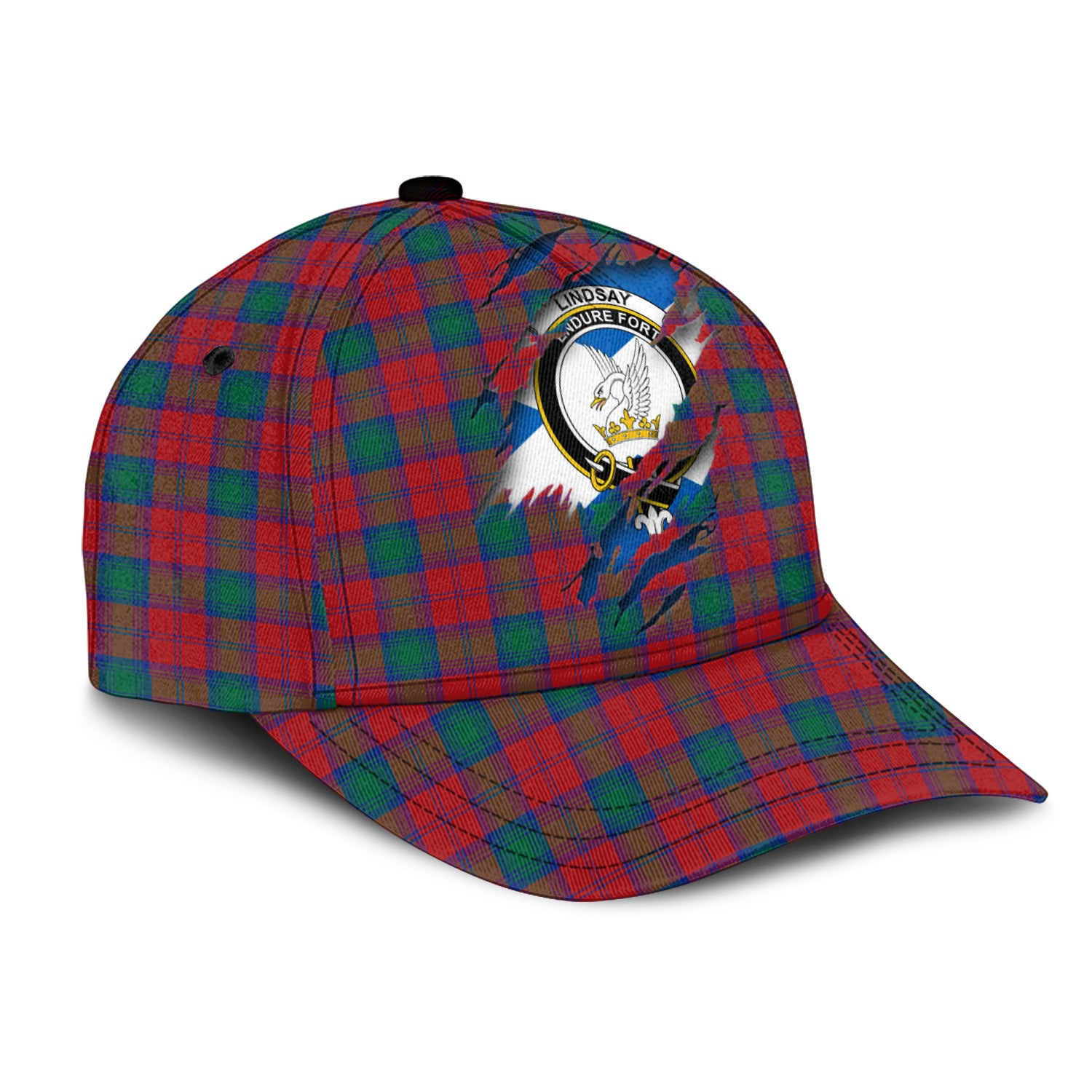 Lindsay Modern Tartan Plaid Cap, Family Crest In Me Style Tartan Baseball Cap TS23 Trucker Hats Custom Hats Gifts For Men & Women