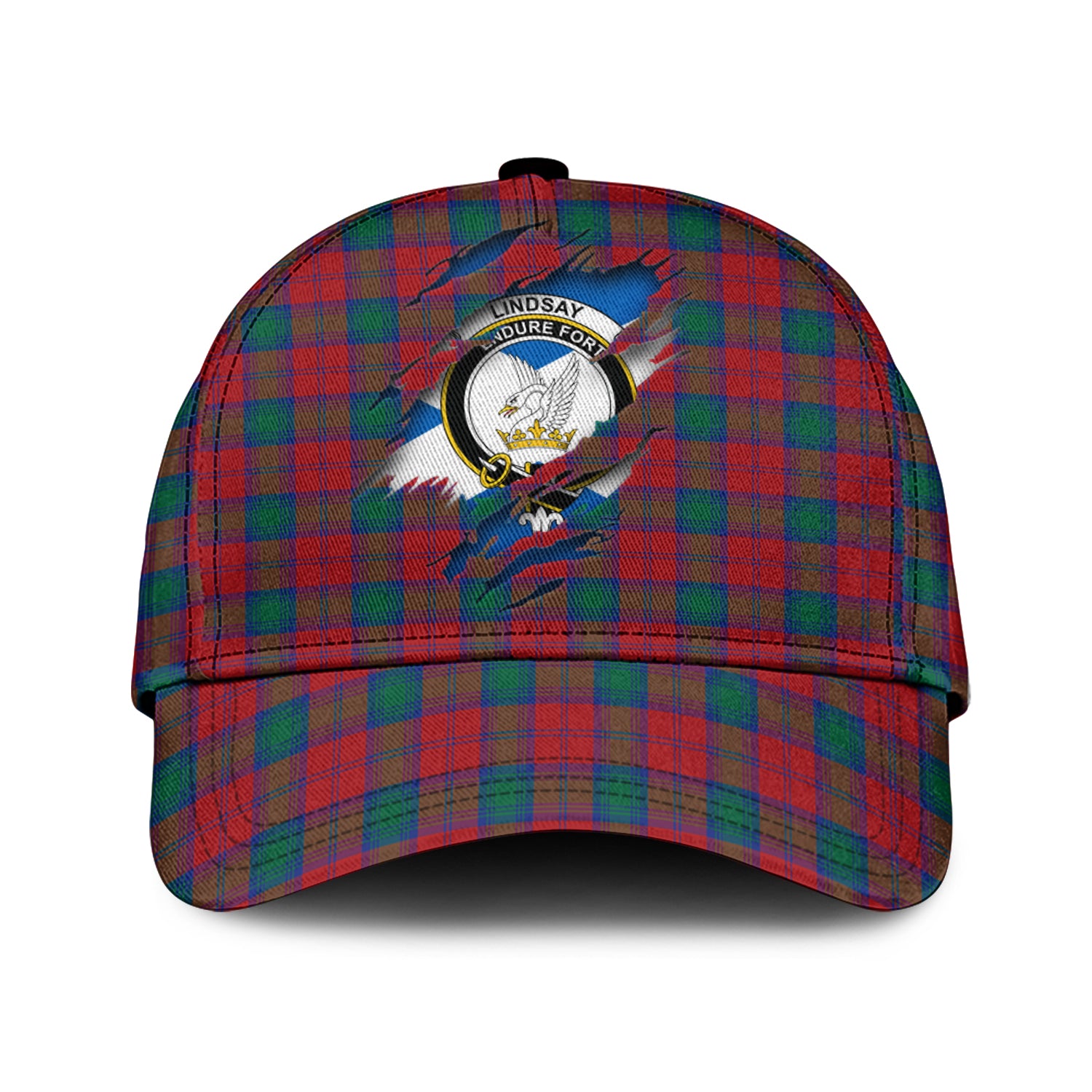 Lindsay Modern Tartan Plaid Cap, Family Crest In Me Style Tartan Baseball Cap TS23 Trucker Hats Custom Hats Gifts For Men & Women