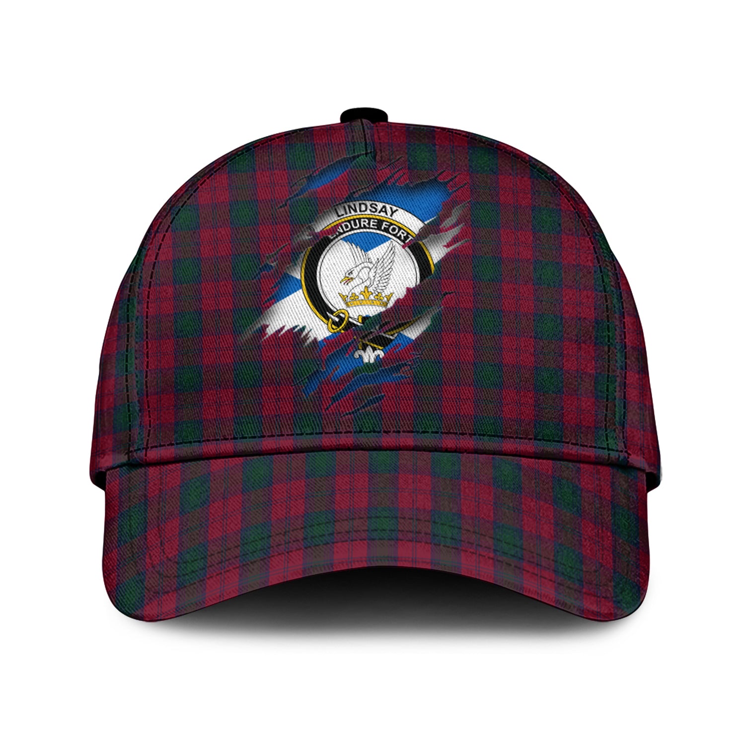 Lindsay Tartan Plaid Cap, Family Crest In Me Style Tartan Baseball Cap TS23 Trucker Hats Custom Hats Gifts For Men & Women