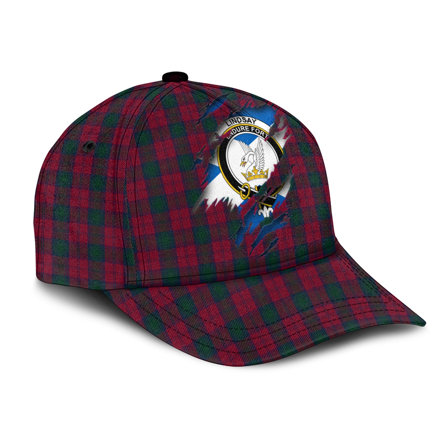 Lindsay Tartan Plaid Cap, Family Crest In Me Style Tartan Baseball Cap TS23 Trucker Hats Custom Hats Gifts For Men & Women