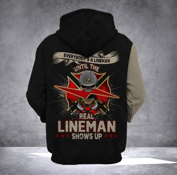 Lineman 3D All Over Print Hoodie, Zip Hoodie