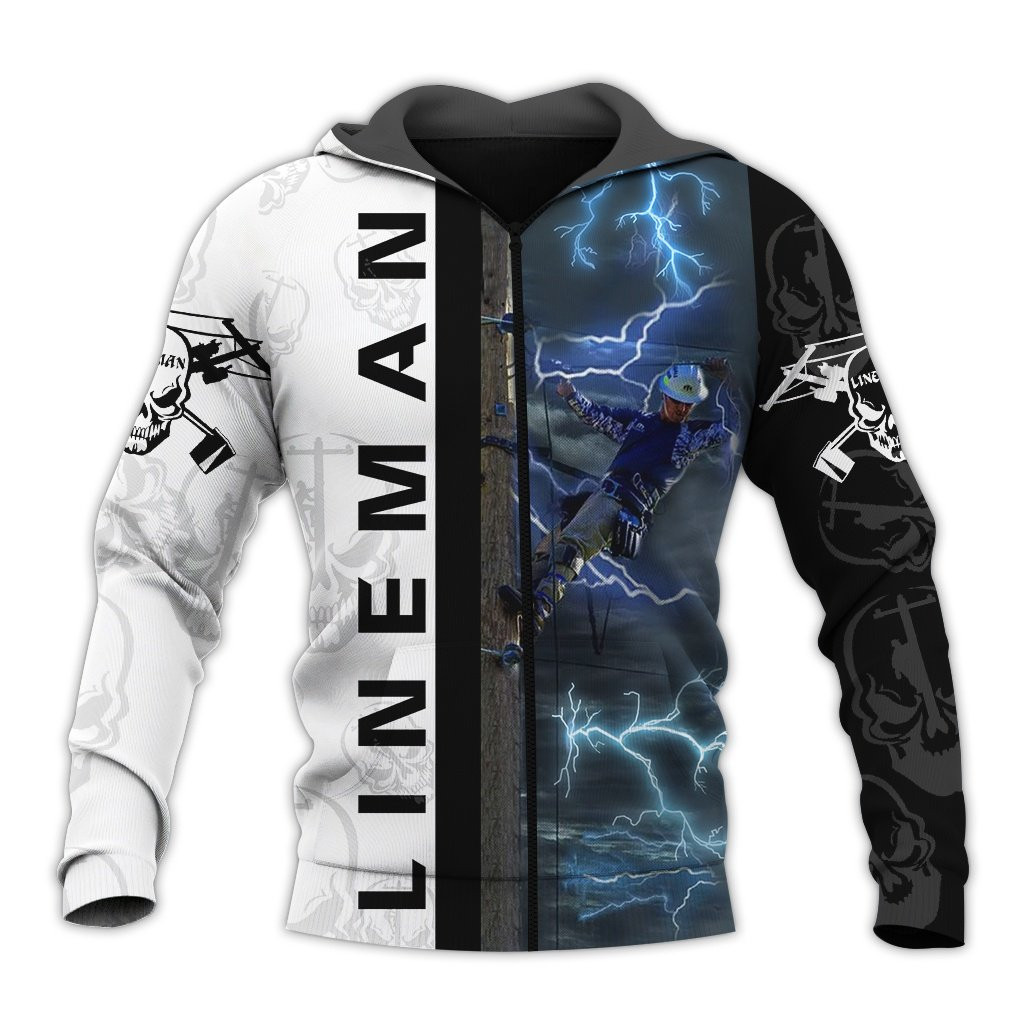 Lineman 3D All Over Print Hoodie, Zip Hoodie
