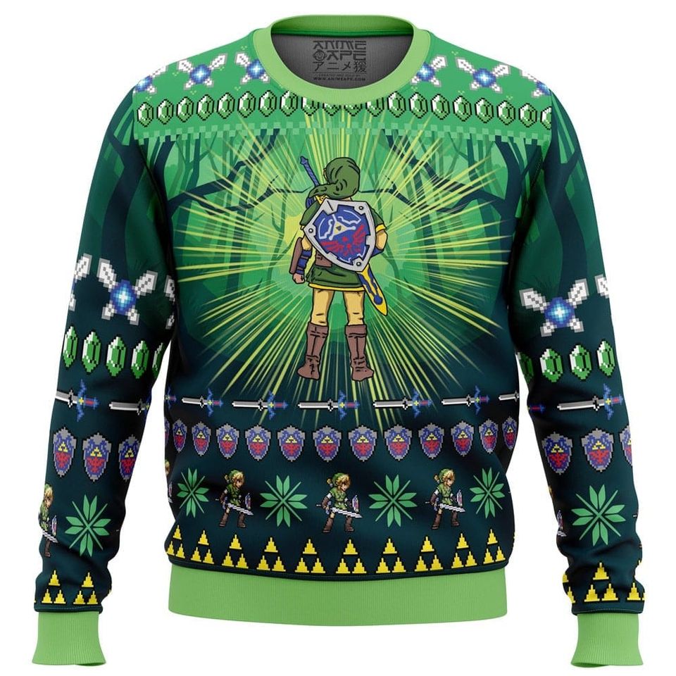 Link Legend of Zeldas Ugly Christmas Sweater, Christmas Sweater