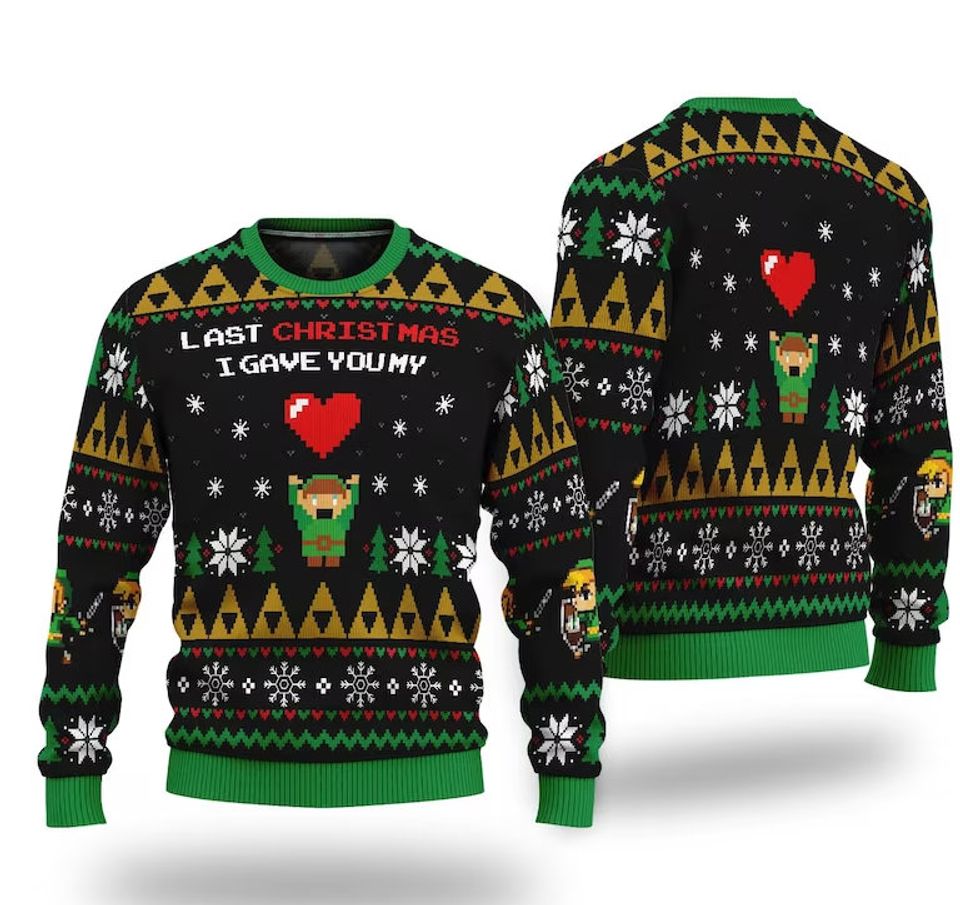 Link To My Heart Legend of Zelda Ugly Christmas Sweater