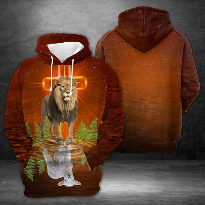 Lion And 3D All Over Print Hoodie, Zip Hoodie
