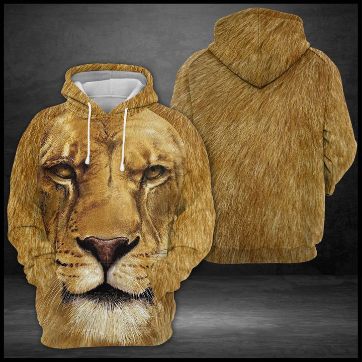 Lion Face 3D All Over Print Hoodie, Zip Hoodie