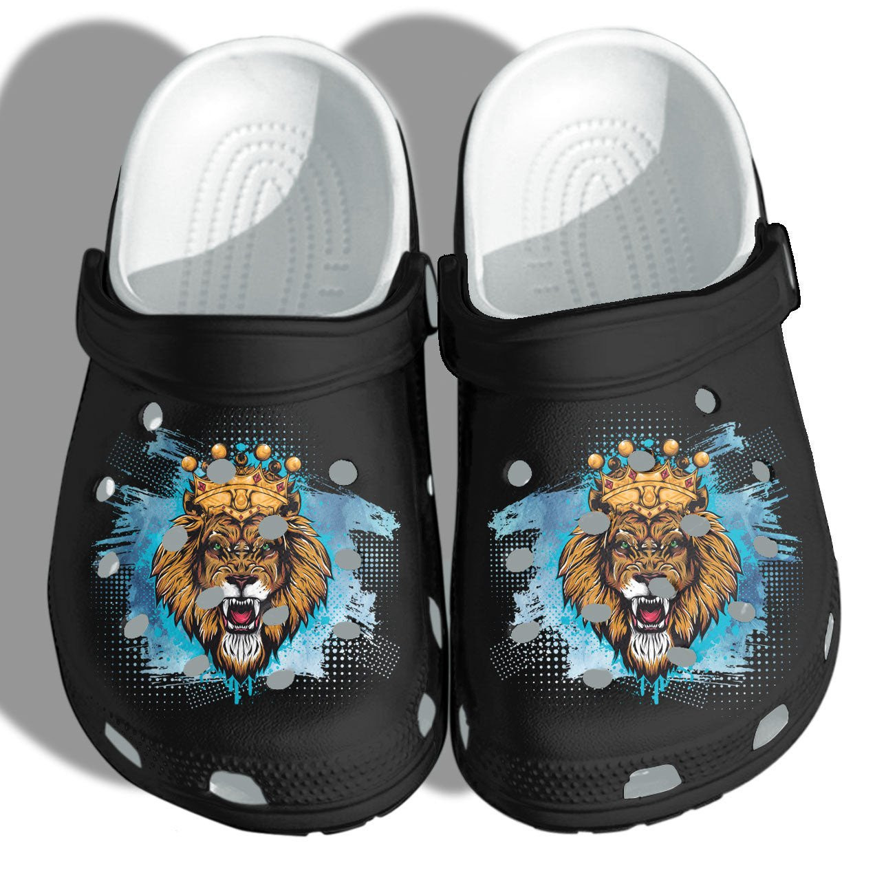 Lion Father Black King Shoes - Black Lion Clogs Gifts