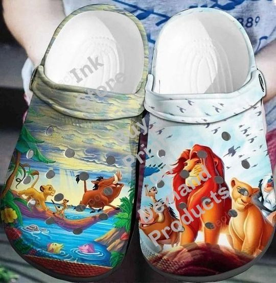 Lion King Cartoon Crocs Crocband Shoes Clogs Custom Name For Men Women And Kids