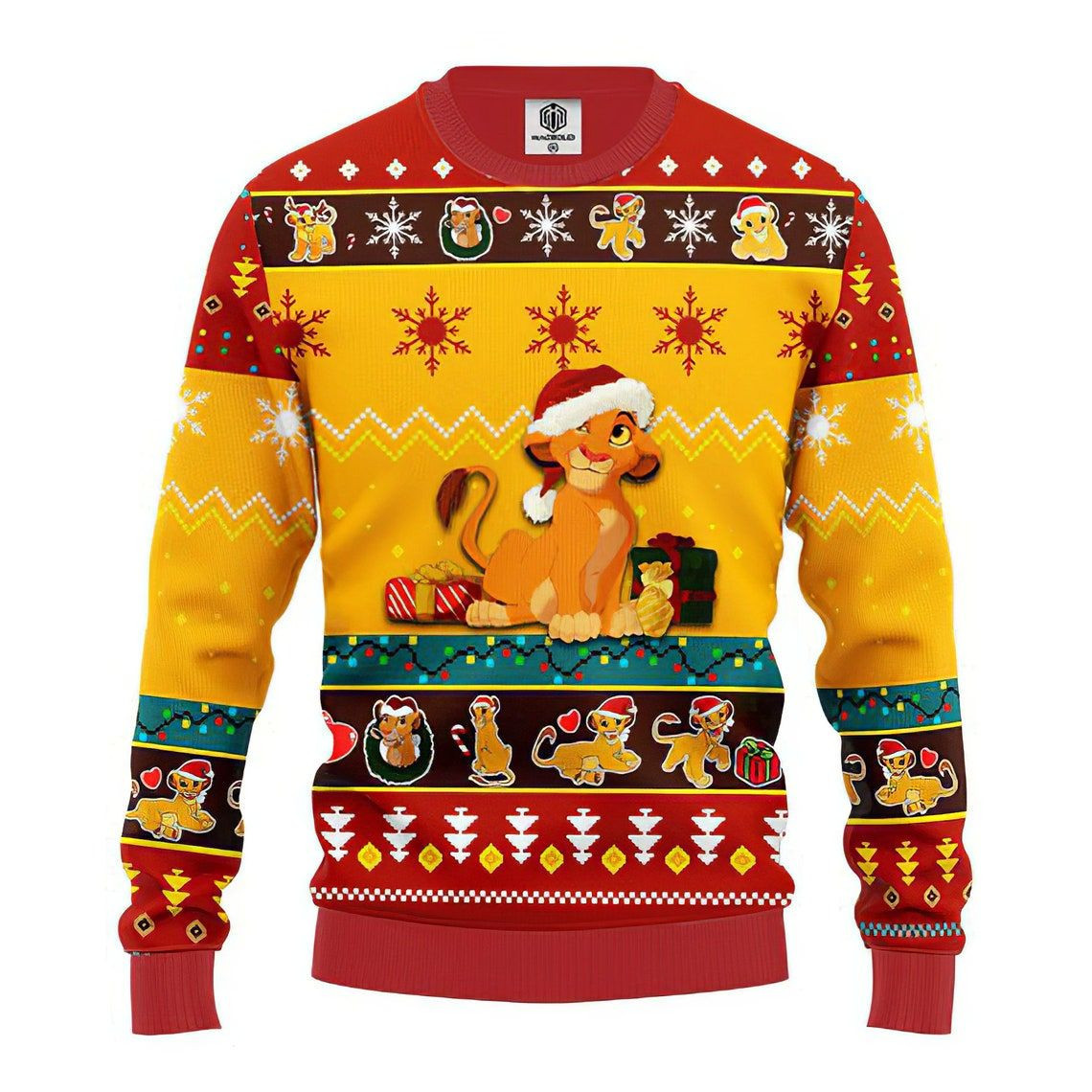 Lion King Simba Ugly Christmas Sweater Adult 3D Funny Matching for family