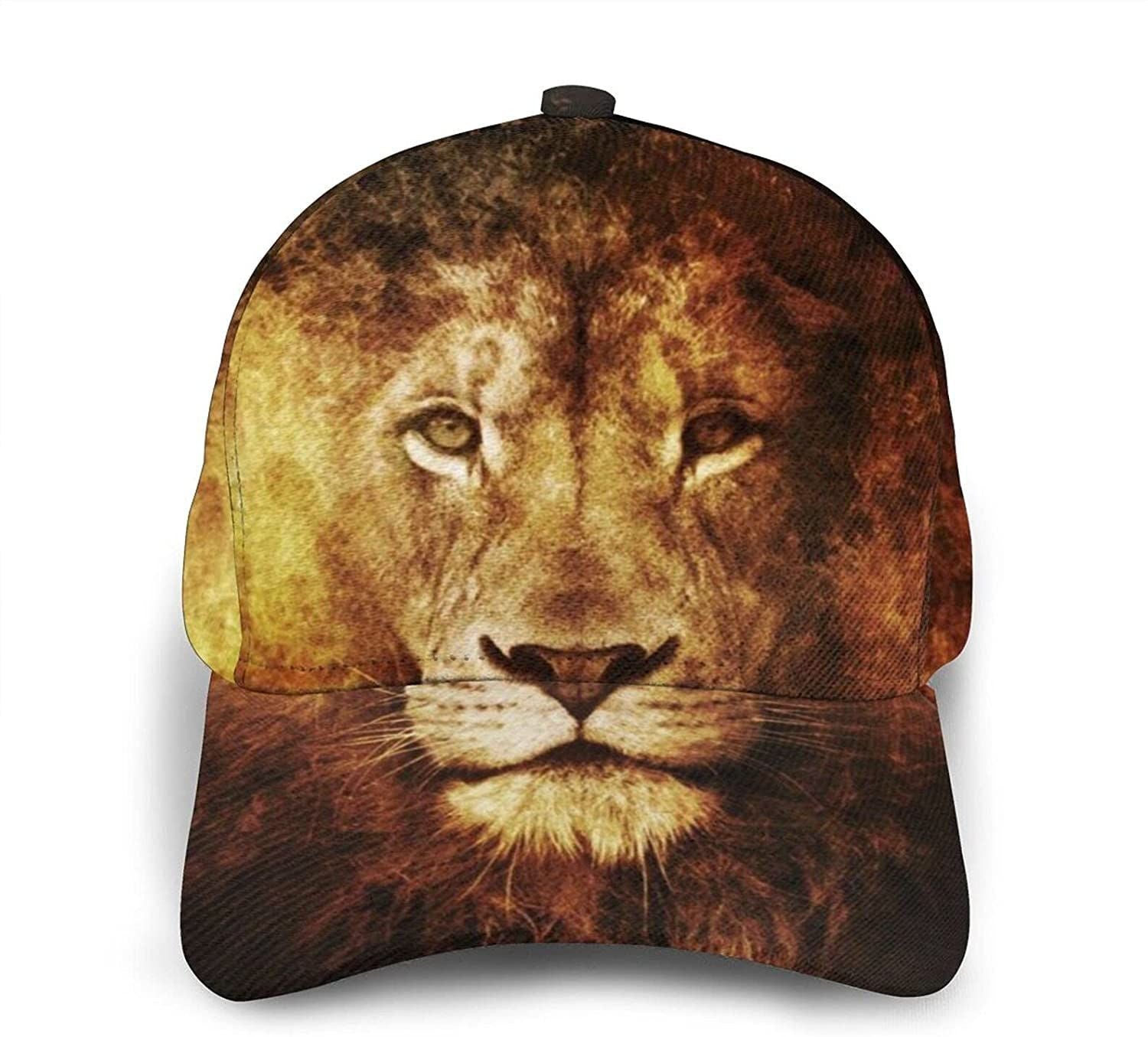Lion Print Casual Baseball Cap Adjustable Twill Sports Dad Hats for Unisex Trucker Hats Custom Hats Gifts For Men & Women