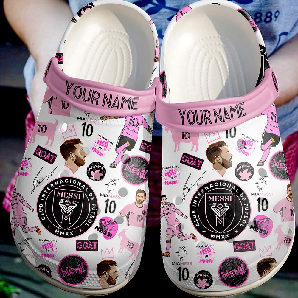 Lionel Messi Football Soccer Sport Crocs Crocband Clogs Shoes Comfortable For Men Women and Kids