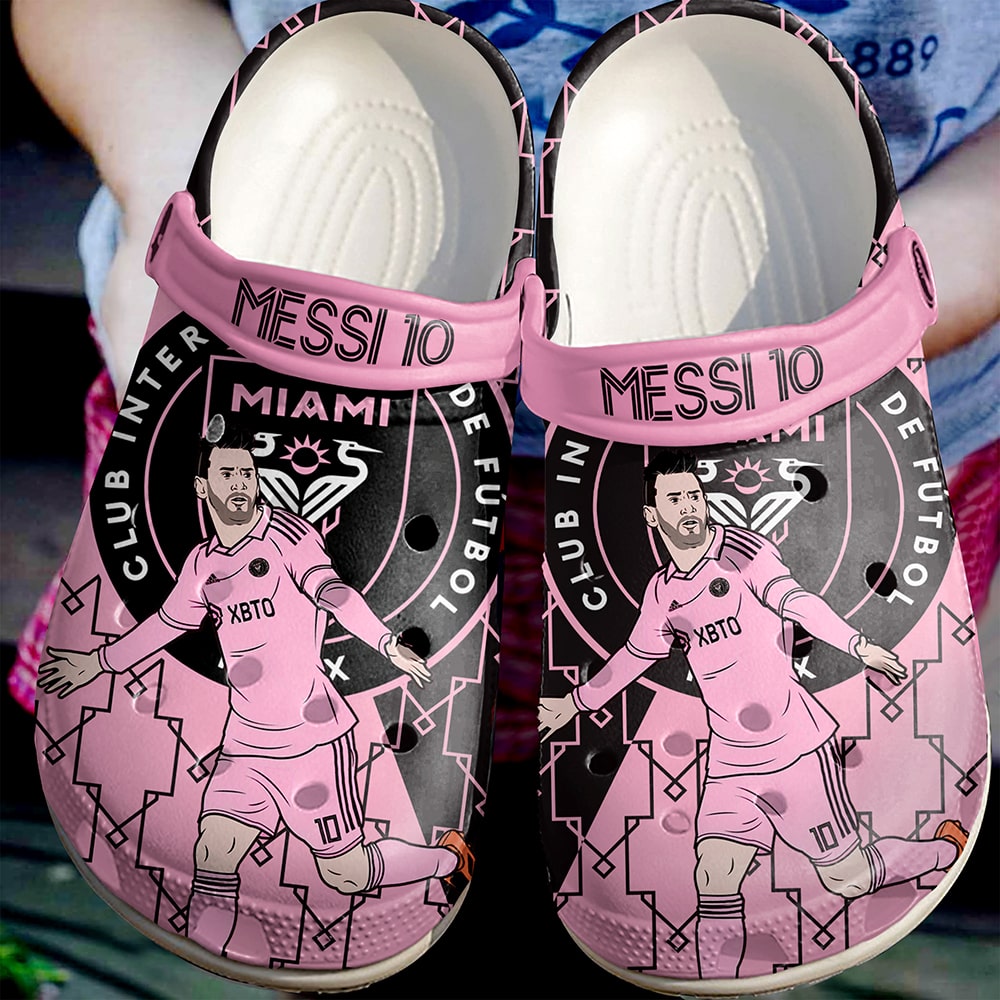 Lionel Messi Football Soccer Sport Crocs Crocband Clogs Shoes Comfortable For Men Women and Kids