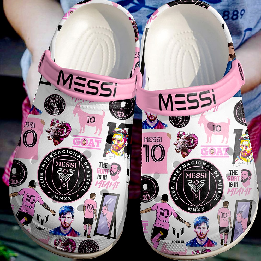 Lionel Messi Football Soccer Sport Crocs Crocband Clogs Shoes Comfortable For Men Women and Kids