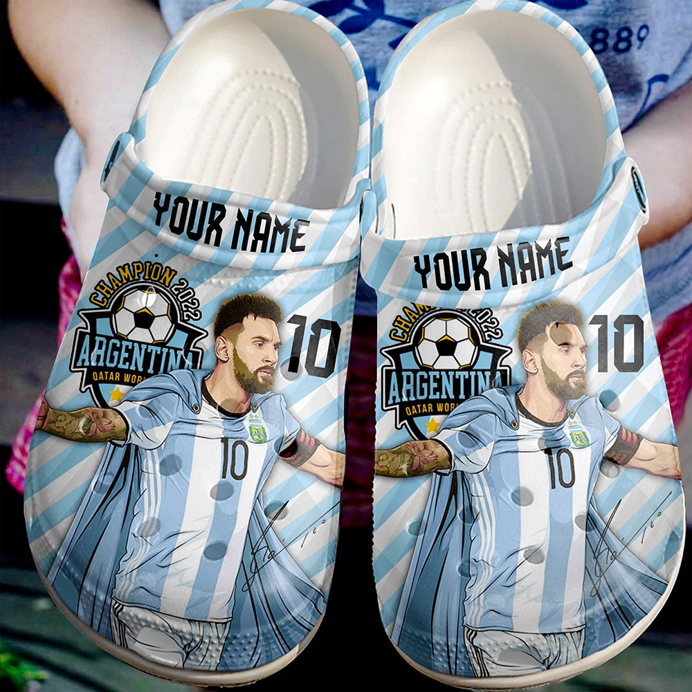 Lionel Messi Football Soccer Sport Crocs Crocband Clogs Shoes Comfortable For Men Women and Kids