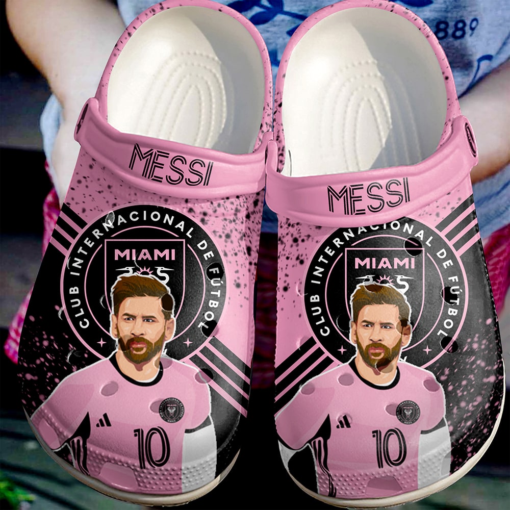 Lionel Messi Football Soccer Sport Crocs Crocband Clogs Shoes Comfortable For Men Women and Kids