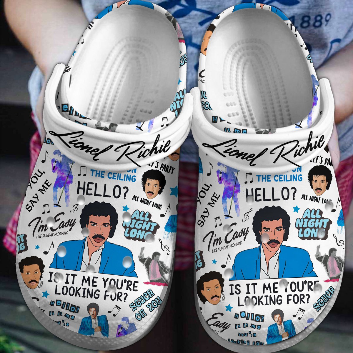Lionel Richie Music Crocs Crocband Clogs Shoes Comfortable For Men Women and Kids